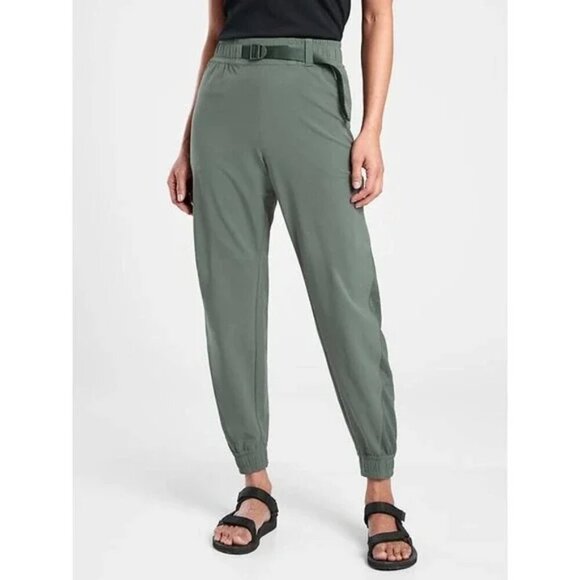 Athleta Quest Olive Green Jogger Pants - Picture 1 of 13